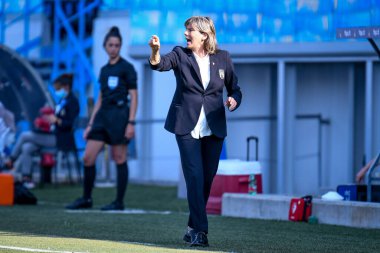 Milena Bertolini (İtalya Teknik Direktörü), İtalya 'nın Ferrara kentindeki Paolo Mazza Stadyumu' nda oynanan dostluk maçı 2021-İtalya Bayanlar - Ettore Griffoni