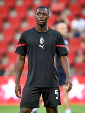 Fode 'Ballo-Toure' (Milan), İtalya 'nın Trieste kentindeki Nereo Rocco Stadyumu' nda oynanan AC Milan-Panathinaikos FC maçında ısınma turunda 14 Ağustos 2021 - Fotoğraf: Ettore Griffoni