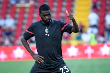 Fikayo Tomori (Milan), İtalya 'nın Trieste kentindeki Nereo Rocco Stadyumu' nda oynanan AC Milan-Panathinaikos FC maçında ısınma maçında portresi - Fotoğraf: Ettore Griffoni