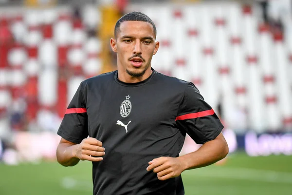 Ismael Bennacer Milano Porträtt Uppvärmning Vänlig Fotbollsmatch Milan Panathinaikos Nereo — Stockfoto