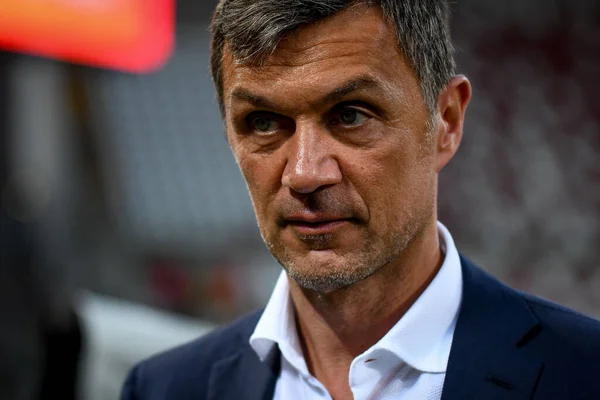 Paolo Maldini (Milan), İtalya 'nın Trieste kentindeki Nereo Rocco Stadyumu' nda oynanan AC Milan-Panathinaikos FC maçında portresi.