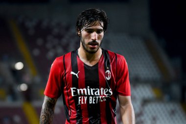 Sandro Tonali (Milan), İtalya 'nın Trieste kentindeki Nereo Rocco stadyumunda oynanan AC Milan-Panathinaikos FC maçında portresi.