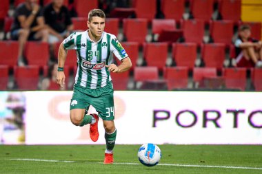 Georgios Sideras (Panathinaikos), İtalya 'nın Trieste kentindeki Nereo Rocco Stadyumu' nda oynanan AC Milan-Panathinaikos FC maçında aksiyon portresi olarak çekildi.