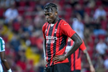 Rafael Leao (Milan), İtalya 'nın Trieste kentindeki Nereo Rocco stadyumunda oynanan AC Milan-Panathinaikos FC maçında portresi.