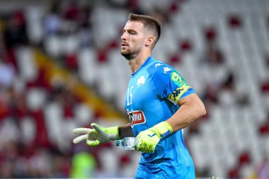 Vassilis Xenopoulos (Panathinaikos), İtalya 'nın Trieste kentindeki Nereo Rocco Stadyumu' nda oynanan AC Milan-Panathinaikos FC maçında portresi.