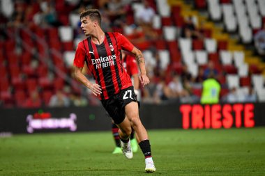 Daniel Maldini (Milan), İtalya 'nın Trieste kentindeki Nereo Rocco Stadyumu' nda oynanan AC Milan-Panathinaikos FC maçında görev başında.