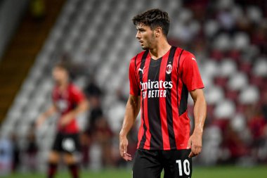 Brahim Diaz (Milan), İtalya 'nın Trieste kentindeki Nereo Rocco Stadyumu' nda oynanan AC Milan-Panathinaikos FC maçında portresi.