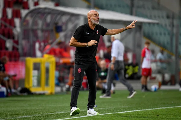 Stafano Pioli Trainer Mailand Gestikuliert Während Des Freundschaftsspiels Mailand Gegen — Stockfoto