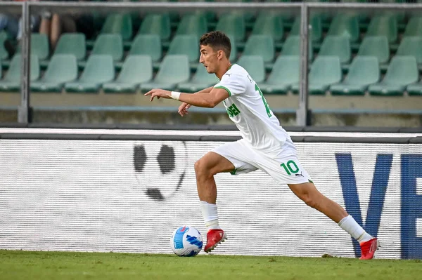 Filip Djuricic Sassuolo Durante Partida Série Futebol Italiano Hellas Verona — Fotografia de Stock