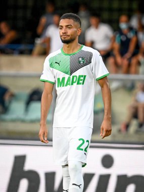 Jeremy Toljan (Sassuolo) İtalyan futbol takımı Serie A maçında Hellas Verona FC - ABD Sassuolo maçında Verona, İtalya 'daki Marcantonio Bentegodi Stadyumu' nda, 21 Ağustos 2021 - Fotoğraf: Ettore Griffoni