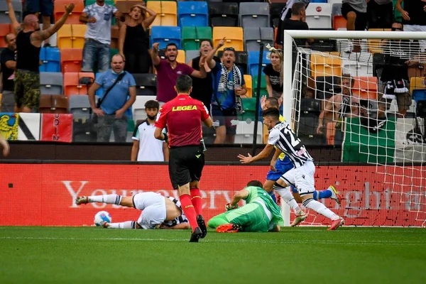 Wojciech Szczesny Juventus Straff Foul Tolgay Arslan Udinese Italiensk Fotboll — Stockfoto