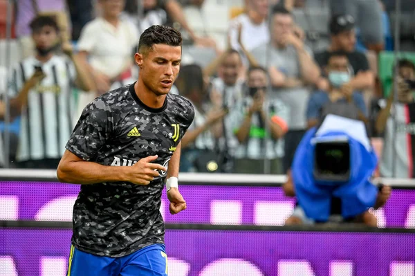 Cristiano Ronaldo Juventus Talya Nın Udine Şehrindeki Dacia Arena Stadyumu — Stok fotoğraf