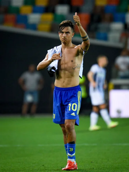 Paulo Dybala Juventus Säger Hej Till Fans Porträtt Italiensk Fotboll — Stockfoto