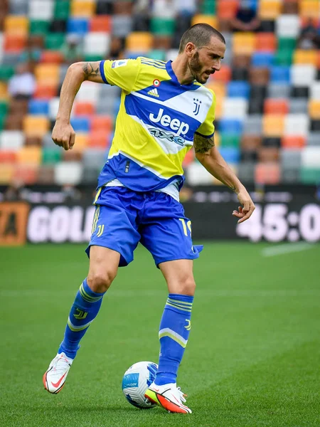 Leonardo Bonucci Juventus Ritratto Azione Durante Partita Calcio Italiano Serie — Foto Stock