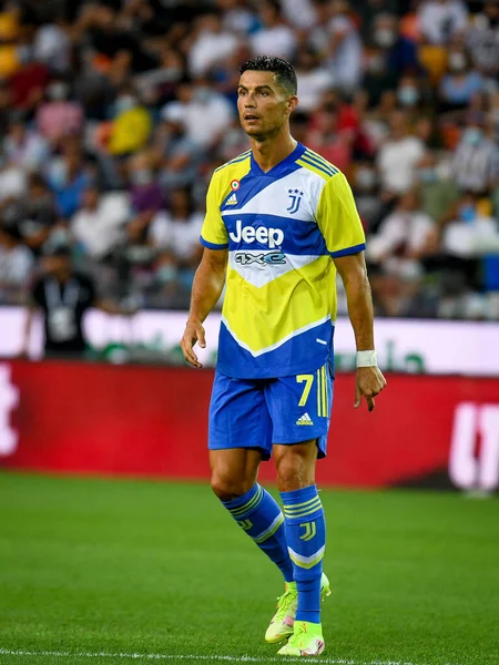 Cristiano Ronaldo Juventus Talya Futbol Takımı Serie Maçında Udinese Calcio — Stok fotoğraf