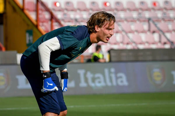 Marco Carnesecchi Itália Durante Campeonato Europeu Futebol Sub Uefa Euro — Fotografia de Stock