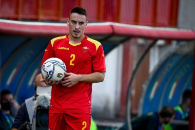 Danilo Pesukiç (Karadağ) UEFA Avrupa Futbol Şampiyonası sırasında 21 yaş altı - UEFA Euro 2023 elemeleri - İtalya, İtalya 'nın Vicenza kentindeki Romeo Menti Stadyumu' nda Karadağ 'a karşı, 07 Eylül 2021 - Kredi: Ettore Griffoni