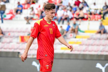 Omar Sijariç (Karadağ) UEFA 'nın 21 Yaş Altı Avrupa Futbol Şampiyonası sırasında - UEFA Euro 2023 Kalifiers - İtalya, İtalya' nın Vicenza kentindeki Romeo Menti Stadyumu 'nda Karadağ' a karşı, 07 Eylül 2021 - Fotoğraf: Ettore Griffoni