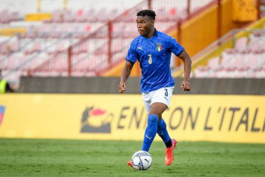 21 Yaş Altı UEFA Avrupa Futbol Şampiyonası sırasında Iyenoma Destiny Udogie (İtalya) - UEFA Euro 2023 elemeleri - İtalya, İtalya 'nın Vicenza kentindeki Romeo Menti Stadyumu' nda Karadağ 'a karşı, 07 Eylül 2021 - Fotoğraf: Ettore Griffoni
