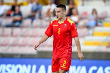 Danilo Pesukiç (Karadağ) UEFA Avrupa Futbol Şampiyonası sırasında 21 yaş altı - UEFA Euro 2023 elemeleri - İtalya, İtalya 'nın Vicenza kentindeki Romeo Menti Stadyumu' nda Karadağ 'a karşı, 07 Eylül 2021 - Kredi: Ettore Griffoni