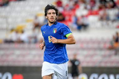 21 Yaş Altı UEFA Avrupa Futbol Şampiyonası sırasında Sandro Tonali (İtalya) - UEFA Euro 2023 elemeleri - İtalya, İtalya 'nın Vicenza kentindeki Romeo Menti Stadyumu' nda Karadağ 'a karşı, 07 Eylül 2021 - Fotoğraf: Ettore Griffoni