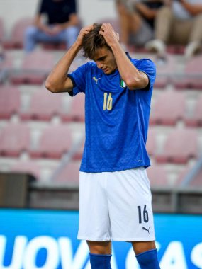 Lorenzo Lucca 'nın (İtalya) 21 Yaş Altı UEFA Avrupa Futbol Şampiyonası - UEFA Euro 2023 Kalifiers - İtalya, İtalya' nın Vicenza kentindeki Romeo Menti Stadyumu 'nda Karadağ' a karşı, 07 Eylül 2021 - Fotoğraf: Ettore Griffoni