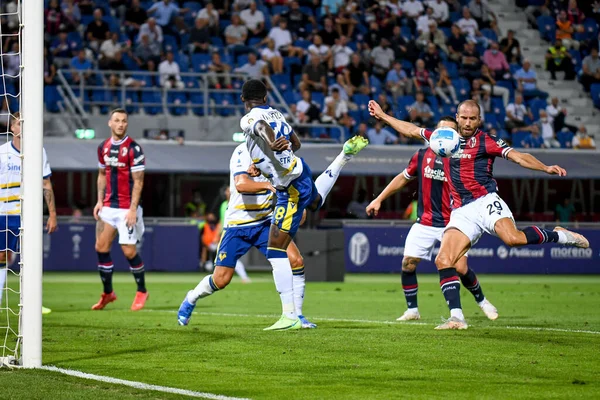 Andrea Masiello of Genoa CFC and Victor Osimhen of SSC Napoli