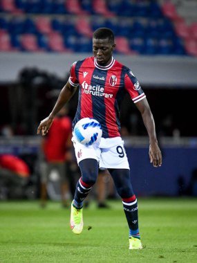 Musa Barrow (Bologna) İtalyan futbolu Serie A maçında Bologna FC - Hellas Verona FC maçı sırasında İtalya 'nın Bologna kentindeki Renato Dall & # 39; Ara stadyumunda, 13 Eylül 2021 - Fotoğraf: Ettore Griffoni