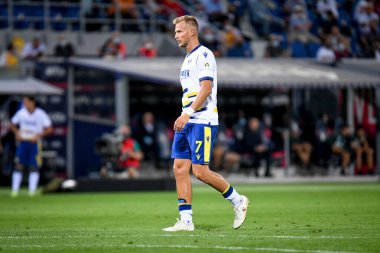 Antonin Barak (Verona) İtalya futbol takımı Serie A maçında Bologna FC - Hellas Verona FC maçı sırasında İtalya 'nın Bologna kentindeki Renato Dall & # 39; Ara stadyumunda oynamıştır.