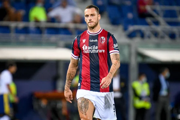 Marko Arnautovic Bolonia Retrato Durante Partido Fútbol Italiano Serie Bologna — Foto de Stock