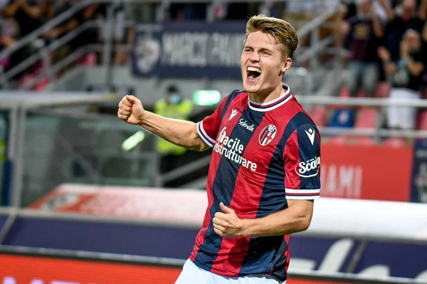 Jerdy Schouten Bolonha Retrato Durante Futebol Italiano Série Jogo