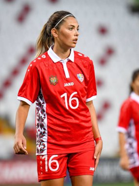 Daniela Mardari (Moldova) FIFA Dünya Kupası bayanlar & # 39; Dünya Kupası 2023 elemeleri sırasında - İtalya, İtalya 'nın Trieste kentindeki Nereo Rocco stadyumunda Moldova' ya karşı, 17 Eylül 2021 - Fotoğraf: Ettore Griffoni