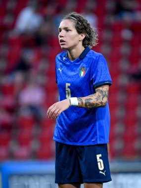 Elena Linari (İtalya) FIFA Dünya Kupası 2023 Dünya Kupası elemeleri sırasında - İtalya, İtalya 'nın Trieste kentindeki Nereo Rocco stadyumunda Moldova' ya karşı, 17 Eylül 2021 - Fotoğraf: Ettore Griffoni