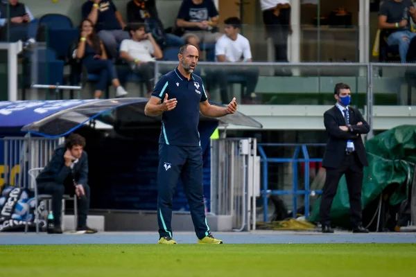 Igor Tudor Trenér Verona Během Italského Fotbalu Serie Zápas Hellas — Stock fotografie