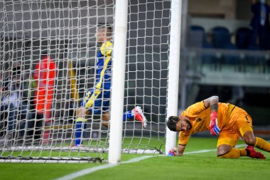 Davide Faraoni (Verona) Cel1ebrates, İtalya 'nın Verona kentindeki Marcantonio Bentegodi Stadyumu' nda oynanan Hellas Verona FC-AS maçında 3-2 gol attıktan sonra, 19 Eylül 2021 - Fotoğraf: Ettore Griffoni