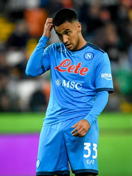 Adam Ounas Napoli Talyan Futbol Takımı Serie Maçında Udinese Calcio — Stok fotoğraf