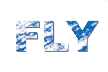 Yazıt, bulutlarla ve uçak penceresinden gökyüzü görüntüsüyle yapıldı. Soyut mavi doku. Tasarımınız için metin.