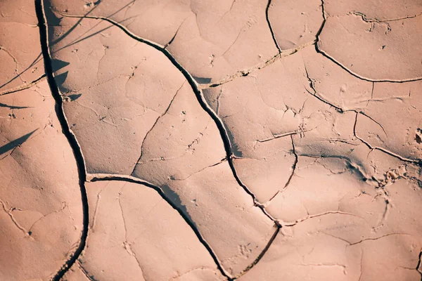 Dry land ground. Global warming problem. Desert concept. Cracked soil caused by dehydration. Water crisis. Cracked earth.