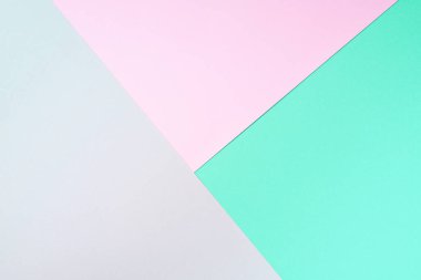 Renkli moda yeşil ve pembe kağıt arka plan. Üst Manzara. Boşluğu kopyala