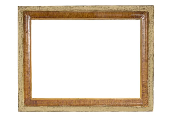 Altmodische Holz-Vintage-Rahmen isoliert auf weißem Hintergrund. — Stockfoto