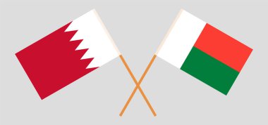 Madagaskar ve Bahreyn 'in çapraz bayrakları