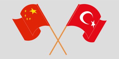 Türkiye ve Çin 'in çapraz ve dalgalı bayrakları