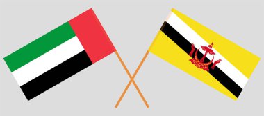 Brunei ve Birleşik Arap Emirlikleri 'nin çapraz bayrakları