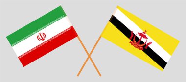 Brunei ve İran 'ın çapraz bayrakları