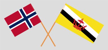 Brunei ve Norveç 'in çapraz bayrakları