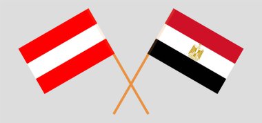 Mısır ve Avusturya 'nın çapraz bayrakları