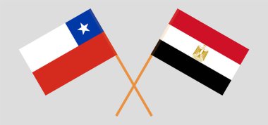 Mısır ve Şili 'nin çapraz bayrakları