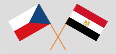 Mısır ve Çek Cumhuriyeti 'nin çapraz bayrakları