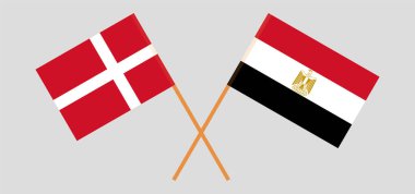 Mısır ve Danimarka 'nın çapraz bayrakları