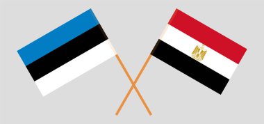 Mısır ve Estonya 'nın çapraz bayrakları
